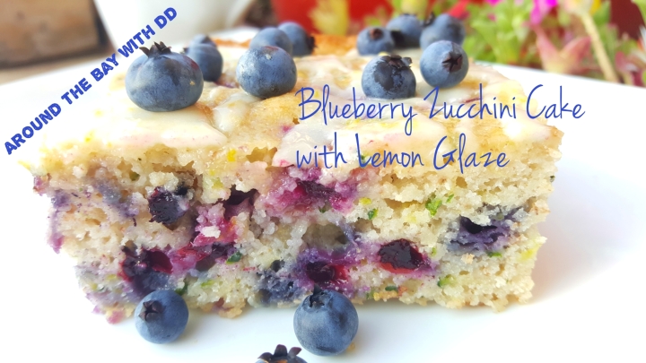 Blueberry Zucchini Cake with Lemon Glaze