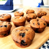 Lassy Bun Muffins with Blueberries